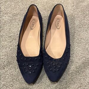 Tod's Women's Navy Flats 35.5
